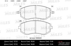 E400224 Колодки тормозные SUBARU FORESTER 01-/IMPREZA 01-/LEGACY 98- перед. LowMetallic