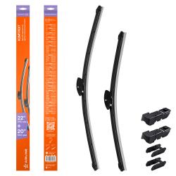 Щетки стеклооч бескаркас универс компл. (2шт.) 550/500мм (22"/20") 3 адптр (AWB-BK-550-510K)