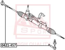 Наконечник рулевой MITSUBISHI MITSUBISHI : LANCER/COLT C51-58A/C61-69A/C76-77A 0421-457