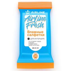 AIRLINE AN-S-01 Салфетки влажные для автосалона и интерьера (20 шт.)