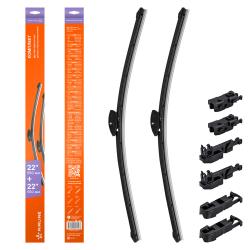 Щетки стеклооч бескаркас универс компл. (2шт.) 550/550мм (22"/22") 4 адптр (AWB-BK-550-550K)