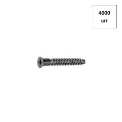 Винт 5,0х40 Конфирмат крест.шлиц PZ2 (отв.под заглушку) оц. 4000шт FORTLUFT sts021574