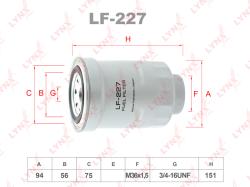 Фильтр топливный FORD MAVERICK 2.7TD 93-98 NISSAN ALMERA 2.0D 95-00/2.2D 03> / CABSTAR 2.3-3.3 >92/ lf-227