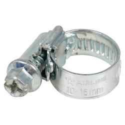 Хомут 10-16/9мм, червячный, усиленный, W1(оцинк), 1 шт. (AHC-SZ-02)