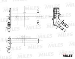 Радиатор отопителя RENAULT CLIO 1.0-3.0/1.5D/1.9D 99-05 ACHM009