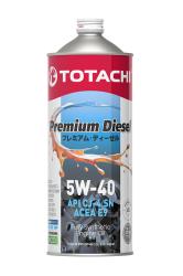 Масло моторное 5W40 TOTACHI 1л синтетика Premium Diesel CJ-4/SN ACEA E9 11701