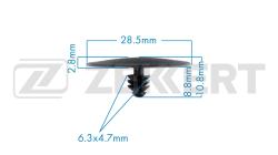 Клипса крепёжная Nissan (миним. кол-во заказа 10 шт) be-2036