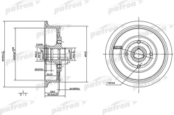 Барабан тормозной AUDI: 100 (43  C2)  100 (44  44Q  C3)  100 Avant (43  C2)  100 Avant (44  44Q  C3) bt-0740