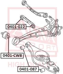 Тяга задняя поперечная верхняя MITSUBISHI MITSUBISHI LANCER CY# 2006- 0425-nsl