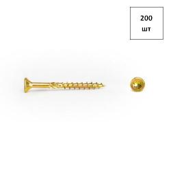 Саморез для дер.констр. 6х70 ж.ц. потай. Torx 30 200шт FORTLUFT sts017847