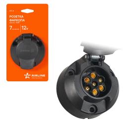 Розетка фаркопа 12В 7 контактов пластик "ЛАЙТ" (ATE-21)
