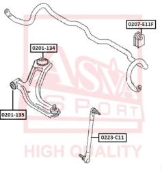Тяга стабилизатора передняя NISSAN NISSAN : MARCH MICRA K12NISSAN MICRA MARCH K12 2002-TIIDA C11X  0223-k12f