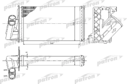 PRS2070 Радиатор отопителя