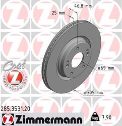 Диск тормозной передний с покрытием COAT Z 285.3531.20
