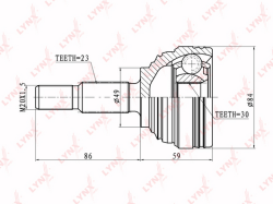 ШРУС RENAULT LOGAN/CLIO II/MEGANE II 1.4-1.6 02- нар. CO-6326