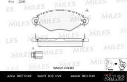 E100485 Колодки тормозные PEUGEOT 206 98-/306 94-02 передние SemiMetallic