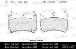 E100173 Колодки тормозные KIA RIO 00>02/MAZDA 121 90>96/323 90> передние SemiMetallic