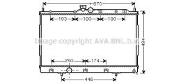 Радиатор MITSUBISHI OUTLANDER 2.0 03- MT2183