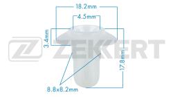 Клипса крепёжная Ford (миним. кол-во заказа 10 шт) be-1809