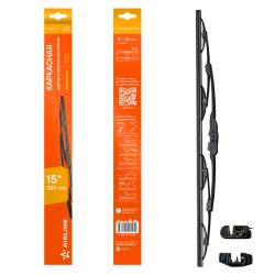 Щетка стеклоочистителя каркас 380мм (15") 2 адаптера (AWB-K-380)