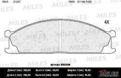 E100325 Колодки тормозные NISSAN TERRANO 87-98/PICK UP 98- передние SemiMetallic