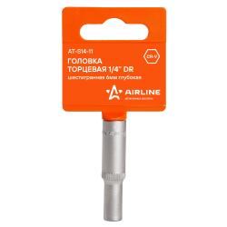 Головка торцевая 1/4" шестигранная 6мм глубокая пласт.подвес (AT-S14-11)