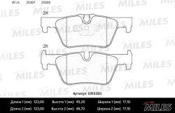 E410383 Колодки тормозные BMW 1 F20 10-/3 F30 11- задние LowMetallic