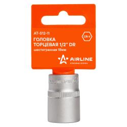 Головка торцевая 1/2" шестигранная 18мм, пласт.подвес (AT-S12-11)