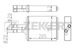 Радиатор отопителя OPEL VECTRA B 95- mk-5077