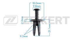 Клипса крепёжная Alfa Romeo Chrysler Fiat Lancia (миним. кол-во заказа 10 шт) be-1649