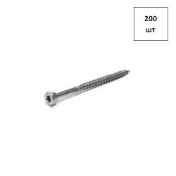 Саморез для дер. констр. 5х80 нерж. пл. потай. А4 torx 25 200шт FORTLUFT sts018996