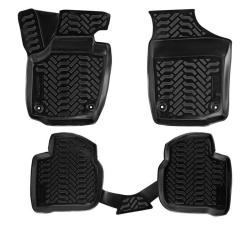 AIRLINE ACM-PS-61 Ковры для Skoda Rapid (13-), 4 шт., (крепеж), выс. борт, 3D, ТЭП, черн.