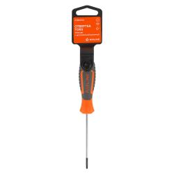 Отвертка TORX TX10x80мм, магнитный наконечник, пласт.подвес (ATBX006)