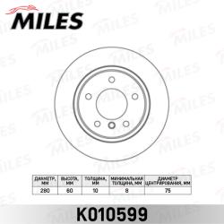 Диск тормозной BMW 3 E36 316-323 90-98/E46 316-318 98-05 задний D=280мм. k010599