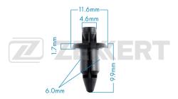 Клипса крепёжная Honda Mitsubishi Nissan Subaru Suzuki (миним. кол-во заказа 10 шт) be-1274