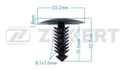 Клипса крепёжная Chrysler Ford (миним. кол-во заказа 10 шт) be-2117