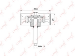 Ролик ремня приводного FORD FOCUS II/VOLVO C30/S40 1.8-2.0 YP856557