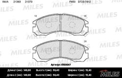 E100047 Колодки тормозные MITSUBISHI OUTLANDER 03>/PAJERO 90>00> передние SemiMetallic