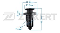 Клипса крепёжная Nissan Subaru (миним. кол-во заказа 10 шт) be-2523