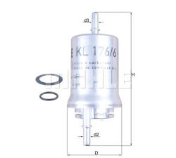 Фильтр топливный kl176/6d