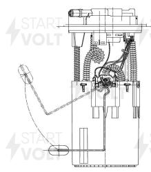 STARTVOLT SFM 1902 Модуль топливного насоса для автомобилей Toyota Avensis T250 (03-) 1.8i