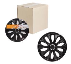 Колпаки колесные 16" "Волтек", черный глянец, хром кольцо, компл. 2 шт. (AWCC-16-35)