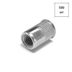 Заклепка гаечная M 6х1.0 уменьш. фл., оц L=15,0мм, D цил=9,0 500шт FORTLUFT sts027664