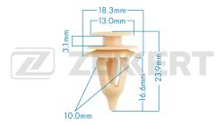Клипса крепёжная Mitsubishi Nissan Suzuki Toyota (миним. кол-во заказа 10 шт) be-2437