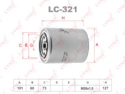 Фильтр масляный HYUNDAI/MITSUBISHI LC-321