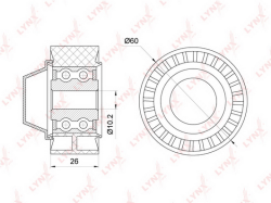 Ролик ремня приводного PEUGEOT 206/307/407/CITROEN C4/C5/С8 2.0 YP405161