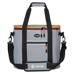 Сумка-холодильник (термосумка)"Пикник", 23л, 32*30*24см, водонепр.,серая (ADCB007)
