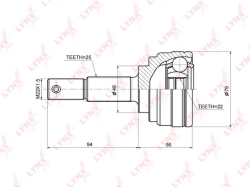 ШРУС NISSAN TIIDA 1.6 07- нар. CO-3678