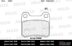 E110308 Колодки тормозные MERCEDES W202/W124/W201 задние SemiMetallic