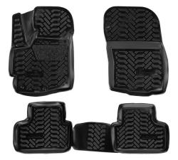 AIRLINE ACM-PS-46 Ковры для Mitsubishi ASX (10-), 4 шт., выс. борт, 3D с подпятником, ТЭП, черн.